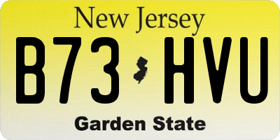 NJ license plate B73HVU