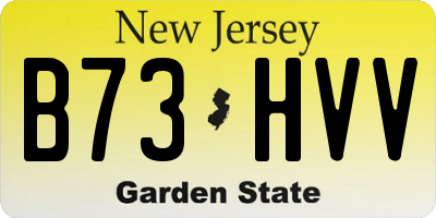 NJ license plate B73HVV