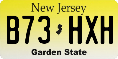 NJ license plate B73HXH