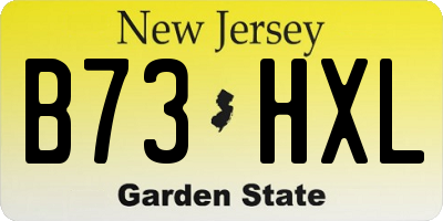 NJ license plate B73HXL