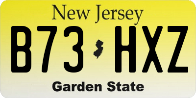 NJ license plate B73HXZ