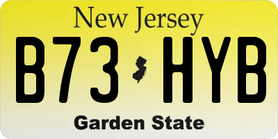 NJ license plate B73HYB