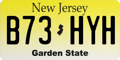 NJ license plate B73HYH