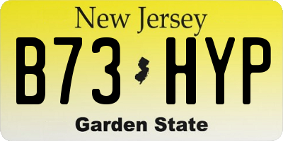 NJ license plate B73HYP