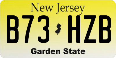 NJ license plate B73HZB