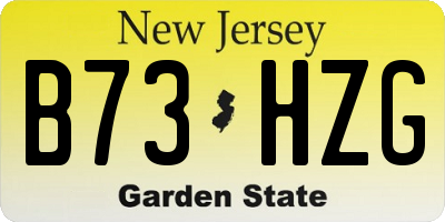 NJ license plate B73HZG