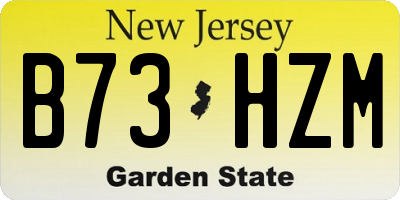 NJ license plate B73HZM