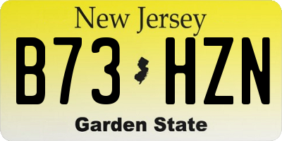 NJ license plate B73HZN
