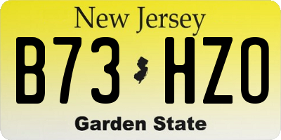 NJ license plate B73HZO