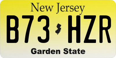 NJ license plate B73HZR