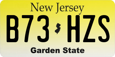 NJ license plate B73HZS
