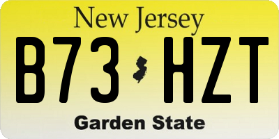 NJ license plate B73HZT