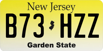 NJ license plate B73HZZ