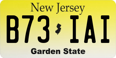 NJ license plate B73IAI