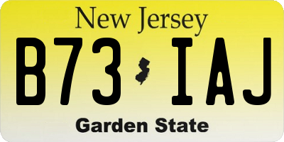 NJ license plate B73IAJ
