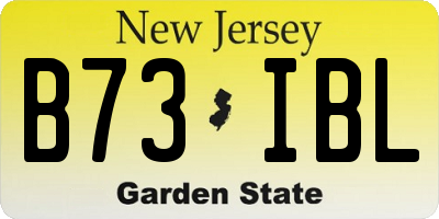 NJ license plate B73IBL