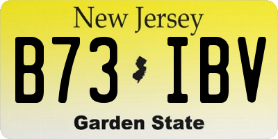 NJ license plate B73IBV