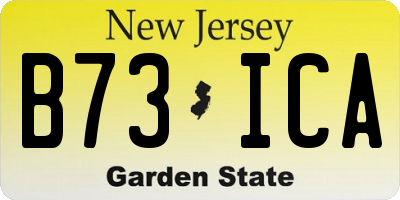 NJ license plate B73ICA