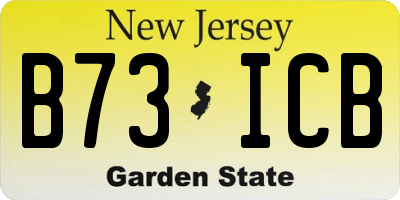 NJ license plate B73ICB