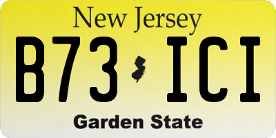 NJ license plate B73ICI