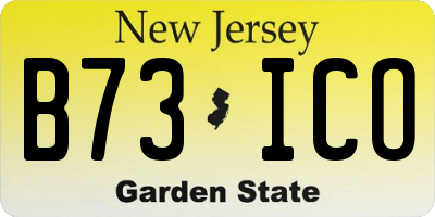 NJ license plate B73ICO