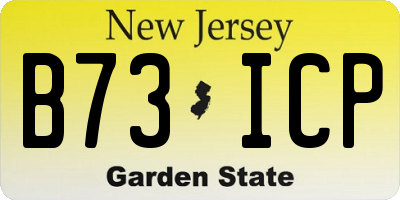 NJ license plate B73ICP