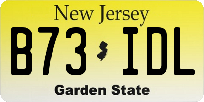 NJ license plate B73IDL