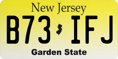 NJ license plate B73IFJ