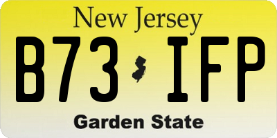 NJ license plate B73IFP