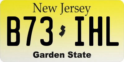 NJ license plate B73IHL