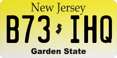 NJ license plate B73IHQ