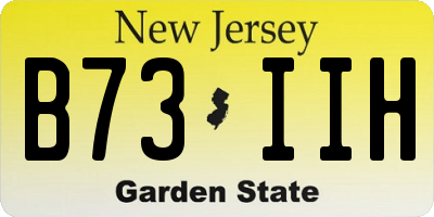 NJ license plate B73IIH