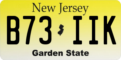 NJ license plate B73IIK