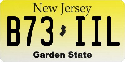 NJ license plate B73IIL