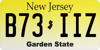 NJ license plate B73IIZ