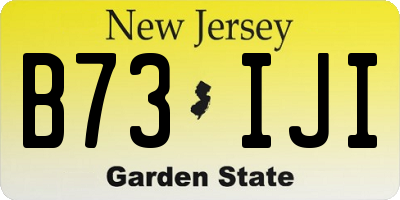 NJ license plate B73IJI