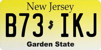 NJ license plate B73IKJ