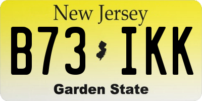 NJ license plate B73IKK