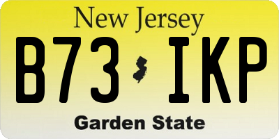 NJ license plate B73IKP