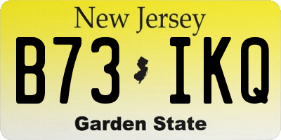 NJ license plate B73IKQ