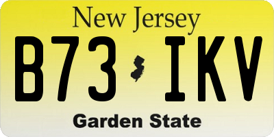 NJ license plate B73IKV