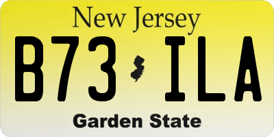NJ license plate B73ILA