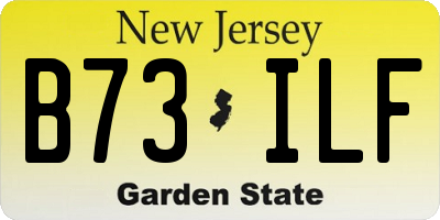 NJ license plate B73ILF