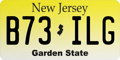 NJ license plate B73ILG