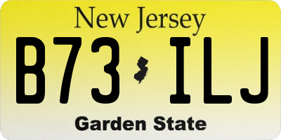 NJ license plate B73ILJ