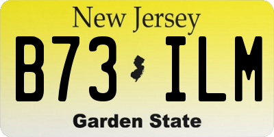 NJ license plate B73ILM