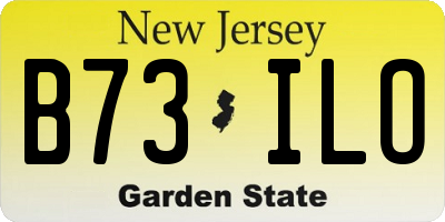 NJ license plate B73ILO