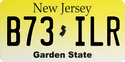 NJ license plate B73ILR