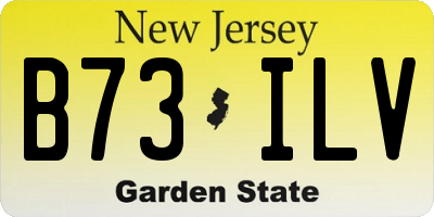 NJ license plate B73ILV