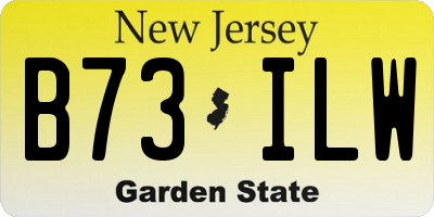 NJ license plate B73ILW